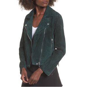 Blank NYC Evergreen Suede - Genuine Leather Suede Biker Jacket